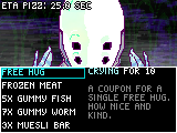 item description: a coupon for a single free hug. how nice and kind.